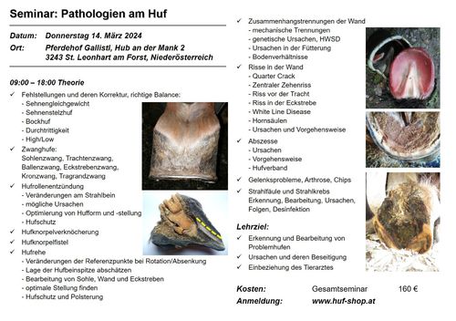 Pathologien am Huf St. Leonhart am Forst/NÖ 14.3.2024